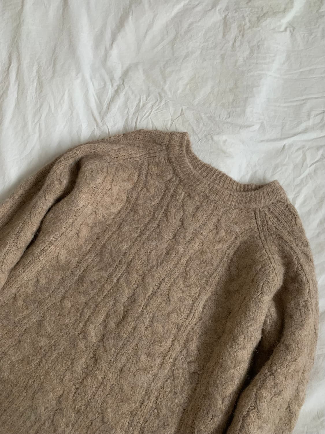 브라운 꽈배기 니트 상품이미지4