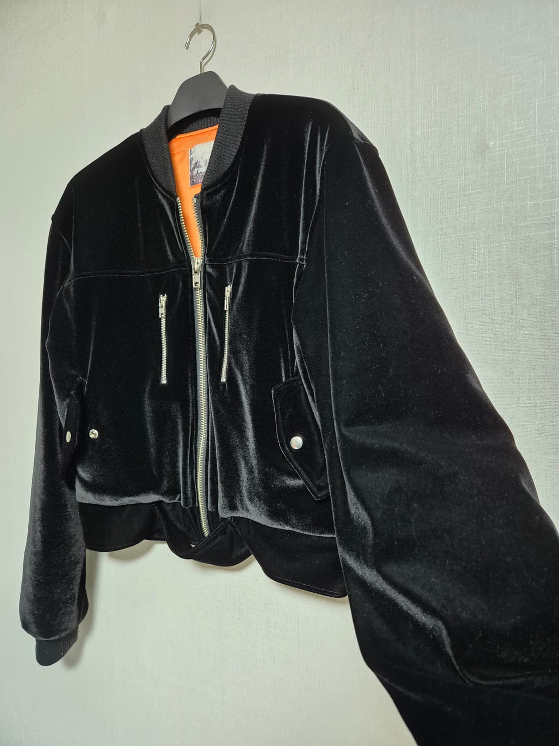 어나더유스 MA-1 벨벳 자켓 블랙 상품이미지2