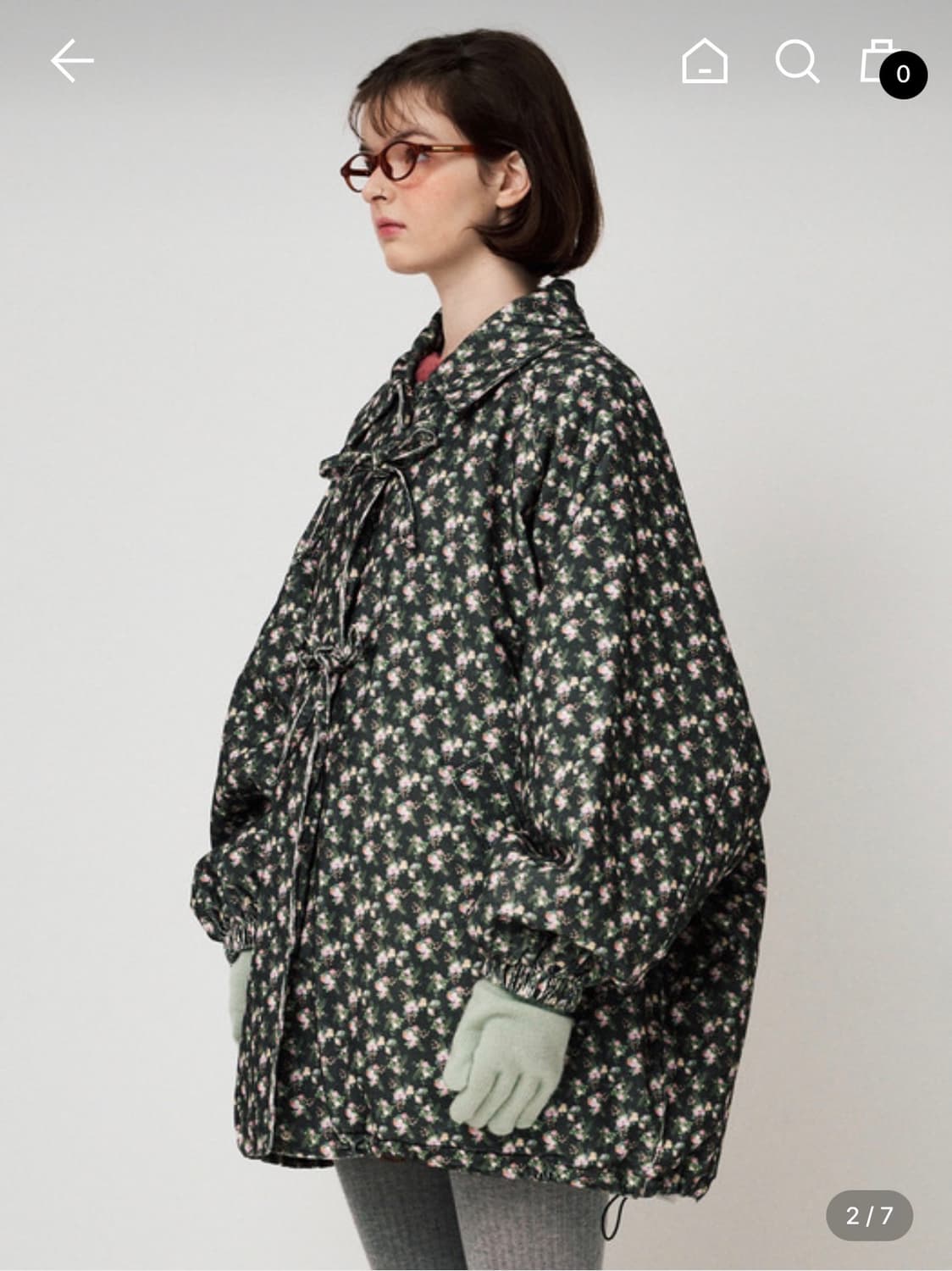 펀프롬펀 리본 플라워 패딩 상품이미지3