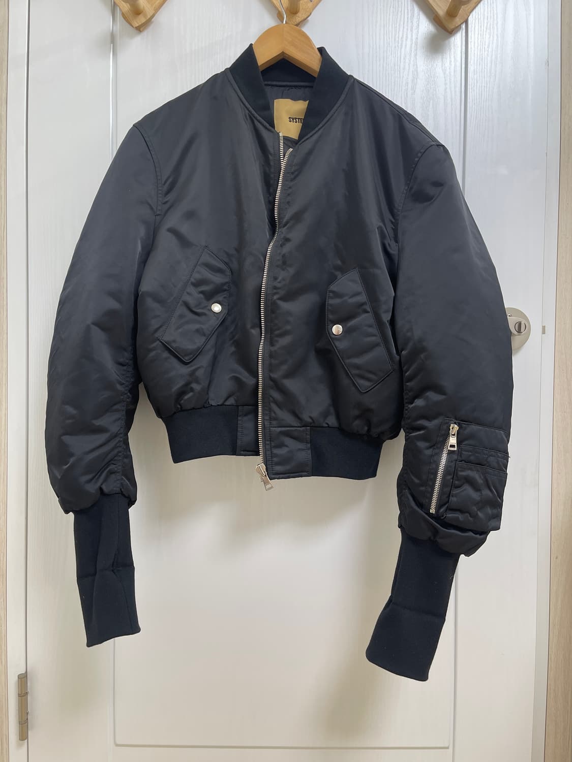 System  시스템 블랙 MA-1 항공점퍼 100사이즈 상품이미지1