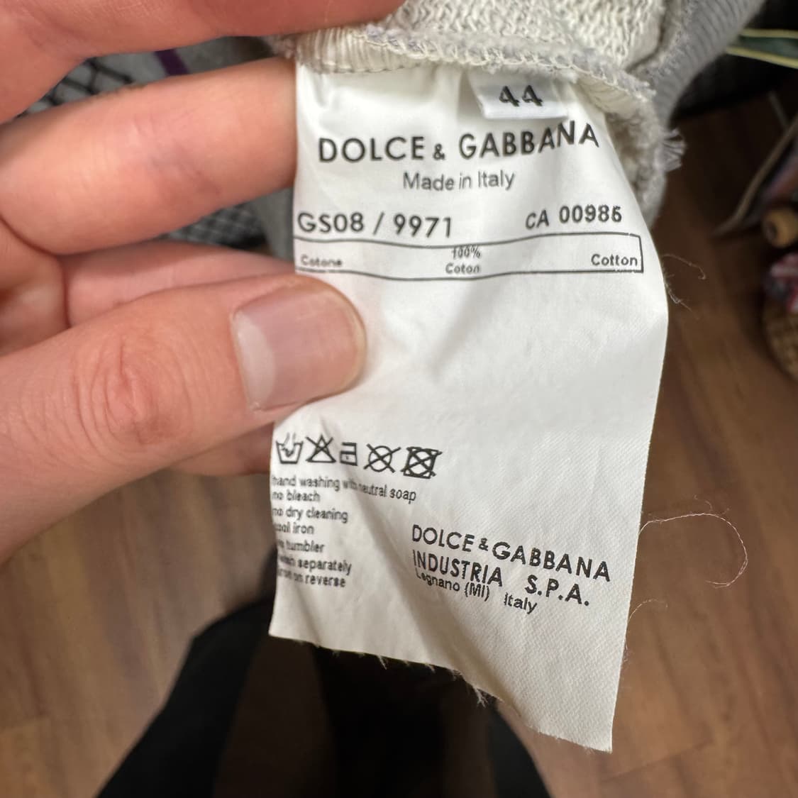 00s 돌체앤가바나 코튼 트랙 자켓 전면 로고 포인트 그레이 상품이미지6