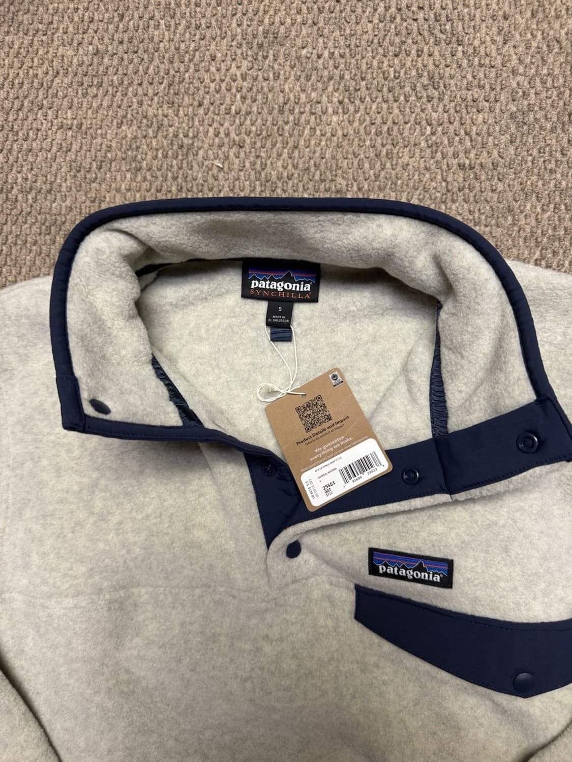 24SS 파타고니아 라이트웨이트 신칠라 스냅-티 풀오버 오트밀 헤더 상품이미지3