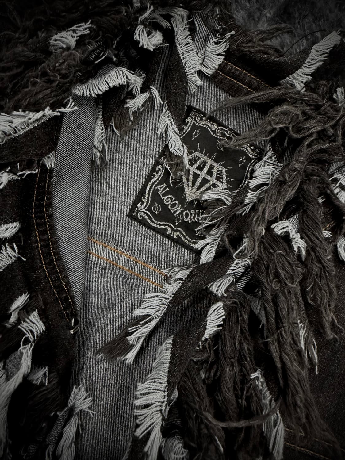 Algonquins 페인팅 테슬 데님자켓 상품이미지7