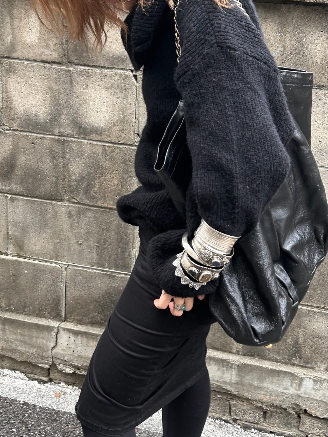 핀턱 체인 레더백 상품이미지2