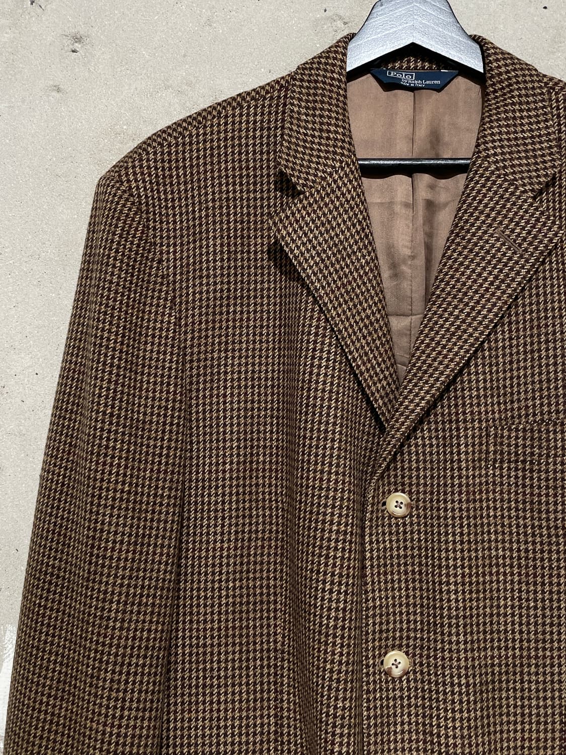 폴로 랄프로렌 블루라벨 브라운 하운드 투스 3B 울 블레이저 상품이미지2