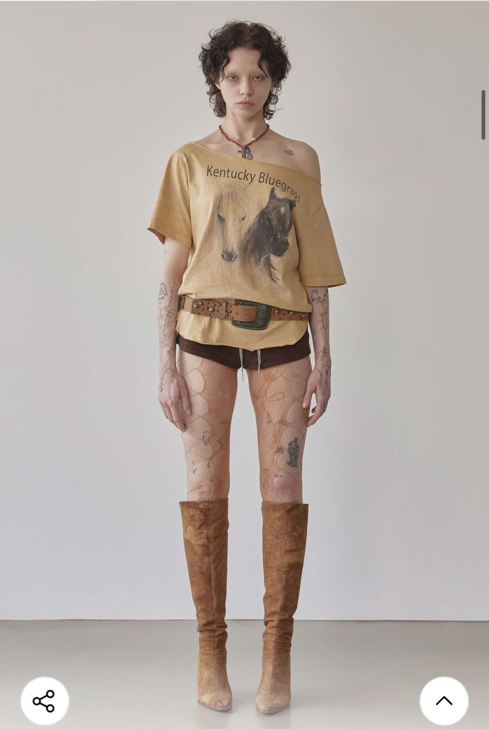 스컬프터 sheriff cut out tee 컷 아웃티 옐로우 상품이미지2