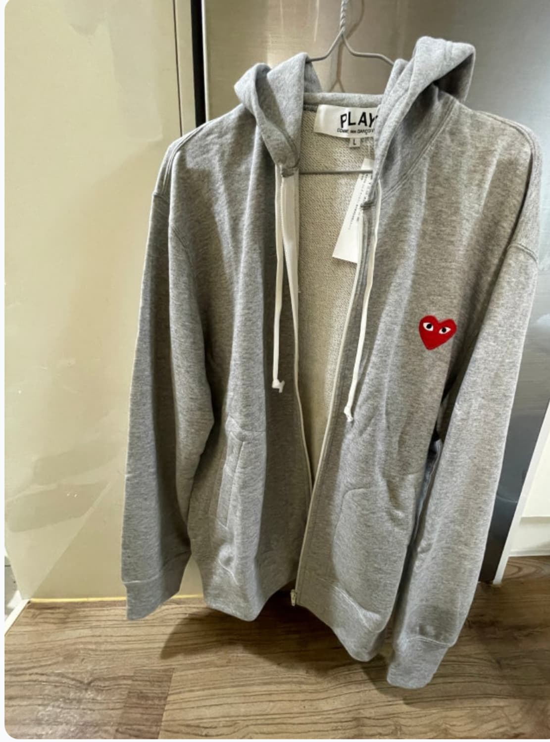 꼼데가르송 후드집업 그레이 L 상품이미지2