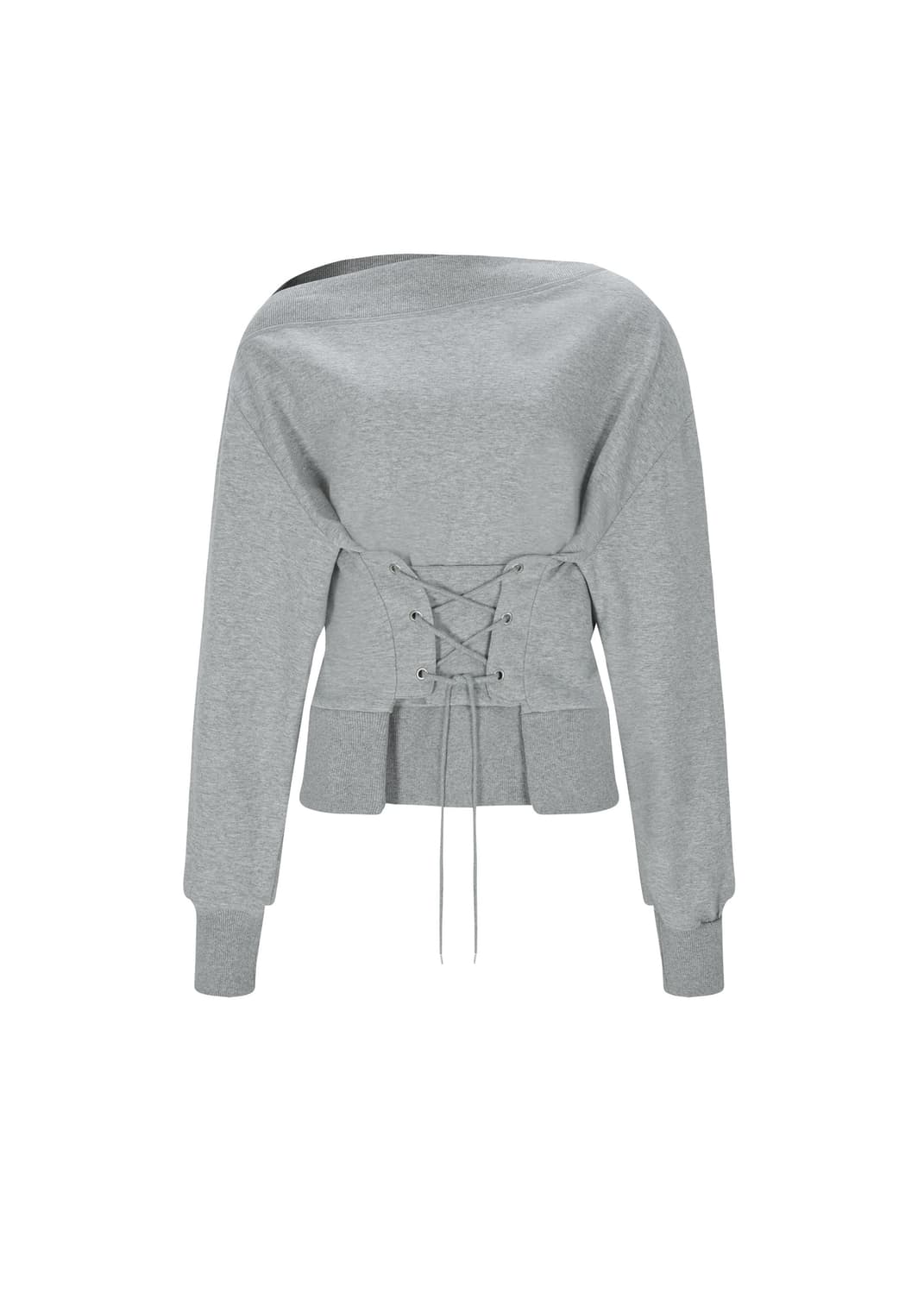 보헤미안서울 코르셋 스웻셔츠 멜란지그레이 상품이미지1