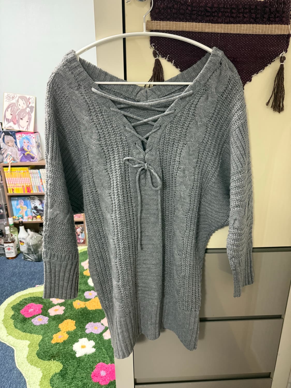 모리룩 갸루 그레이 니트원피스 상품이미지1