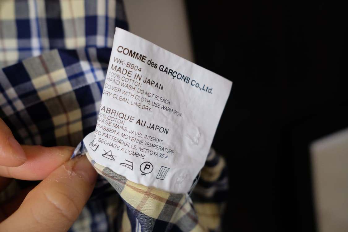 eYe 준야와타나베 꼼데가르송 반팔 셔츠 s 상품이미지3