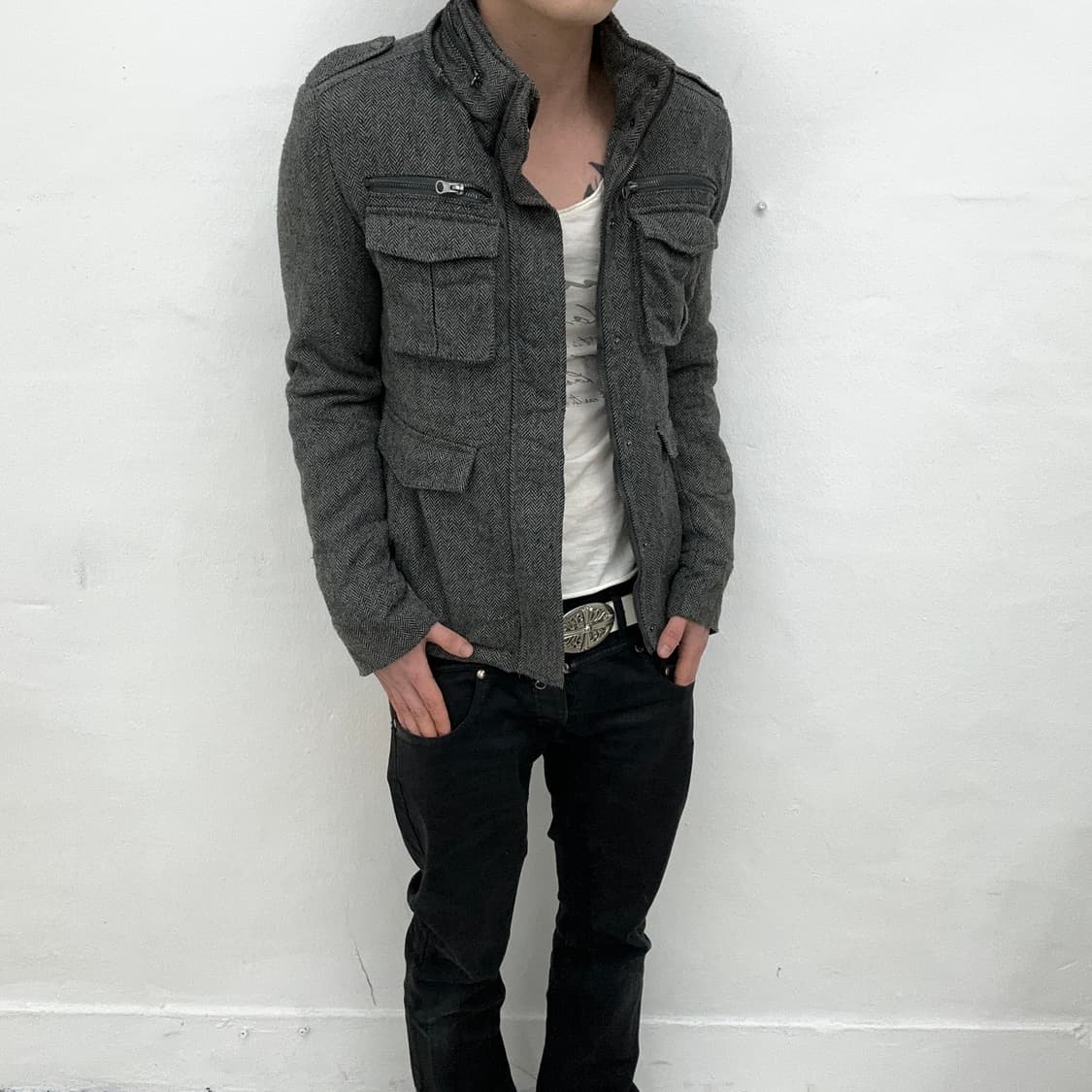 Grey multi pocket jacket 상품이미지2