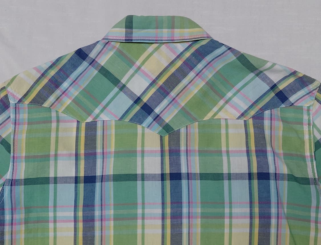 [L] 랭글러(Wrangler) 린넨 혼방 체크 웨스턴 셔츠 - 화사한  상품이미지7