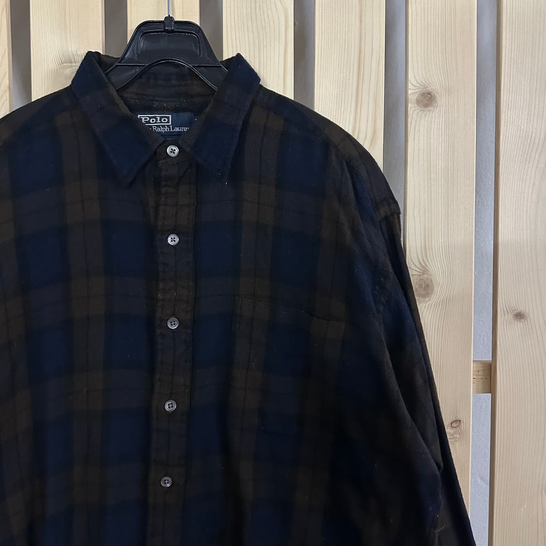 (XL) 폴로 랄프로렌 브라운 체크셔츠 상품이미지4