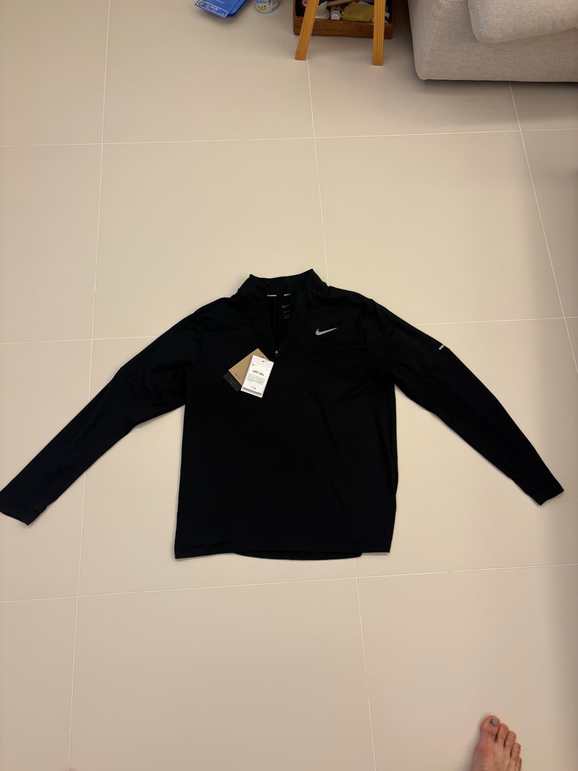 새상품 나이키 드라이핏 남성 런닝 반집업 긴팔-M 상품이미지3
