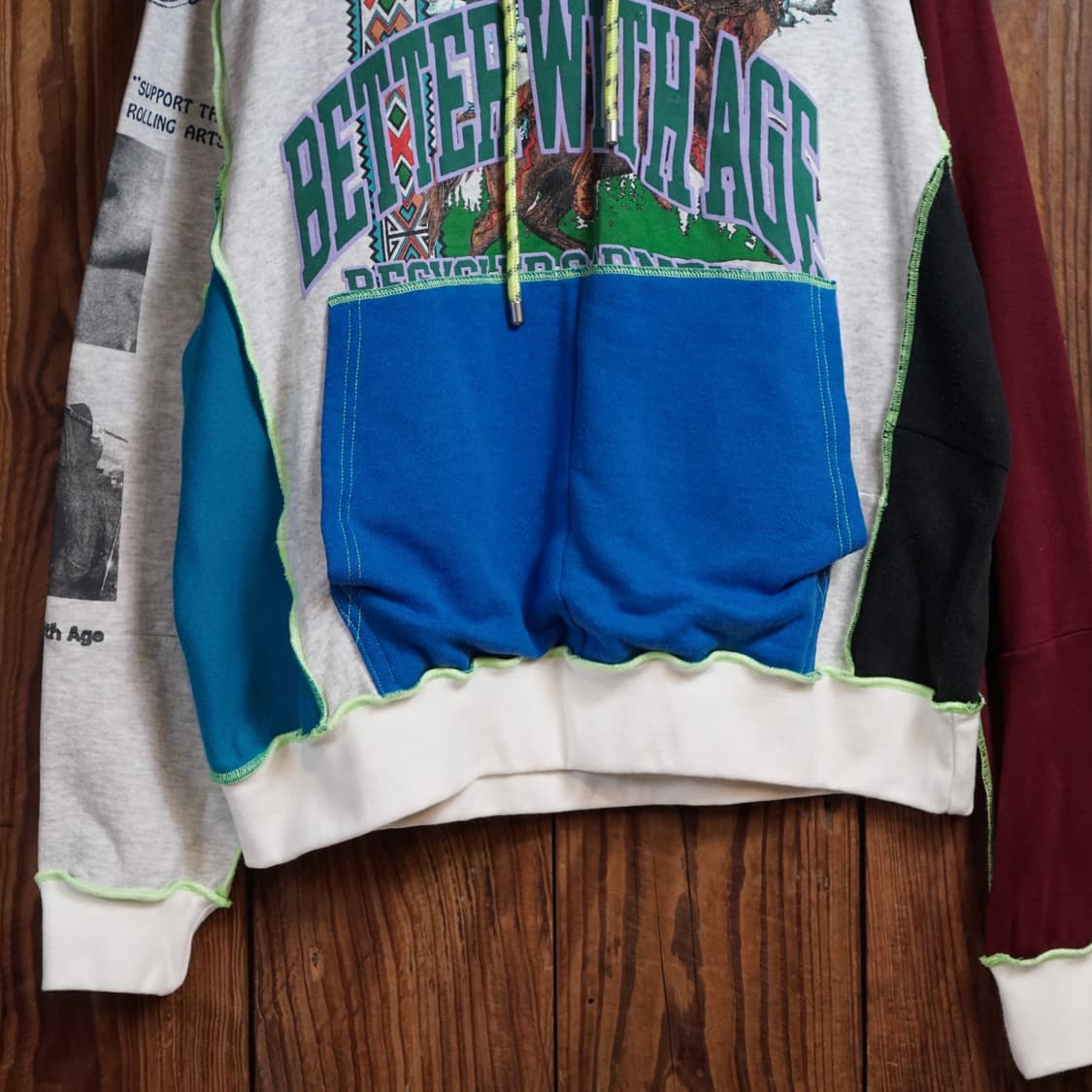 Better With Age 해체주의 원오프피스 후드 상품이미지3