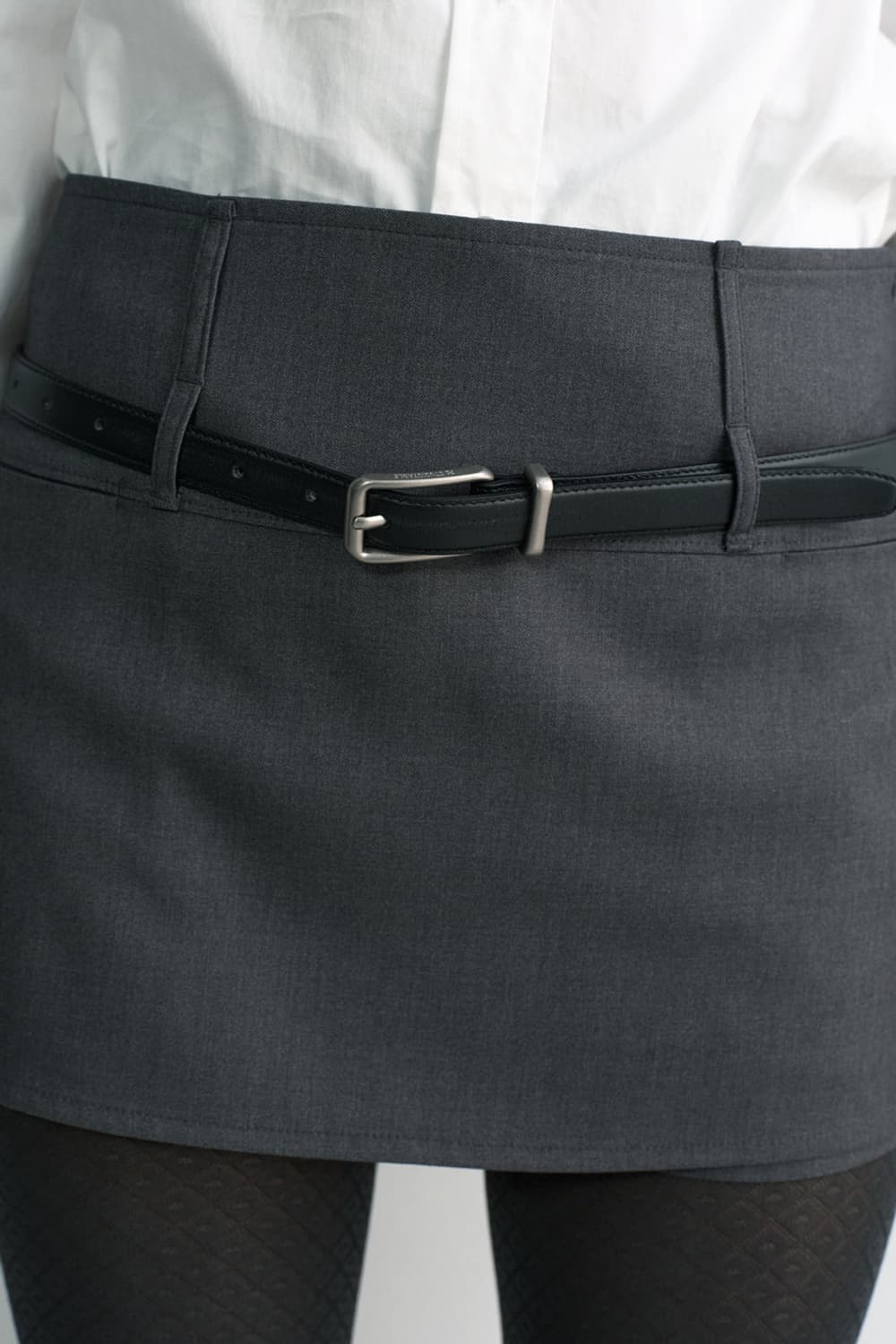 *해외출국으로 판매중단예정* 스튜디오테이블 미니 포켓 스커트 팬츠 그레이 상품이미지4