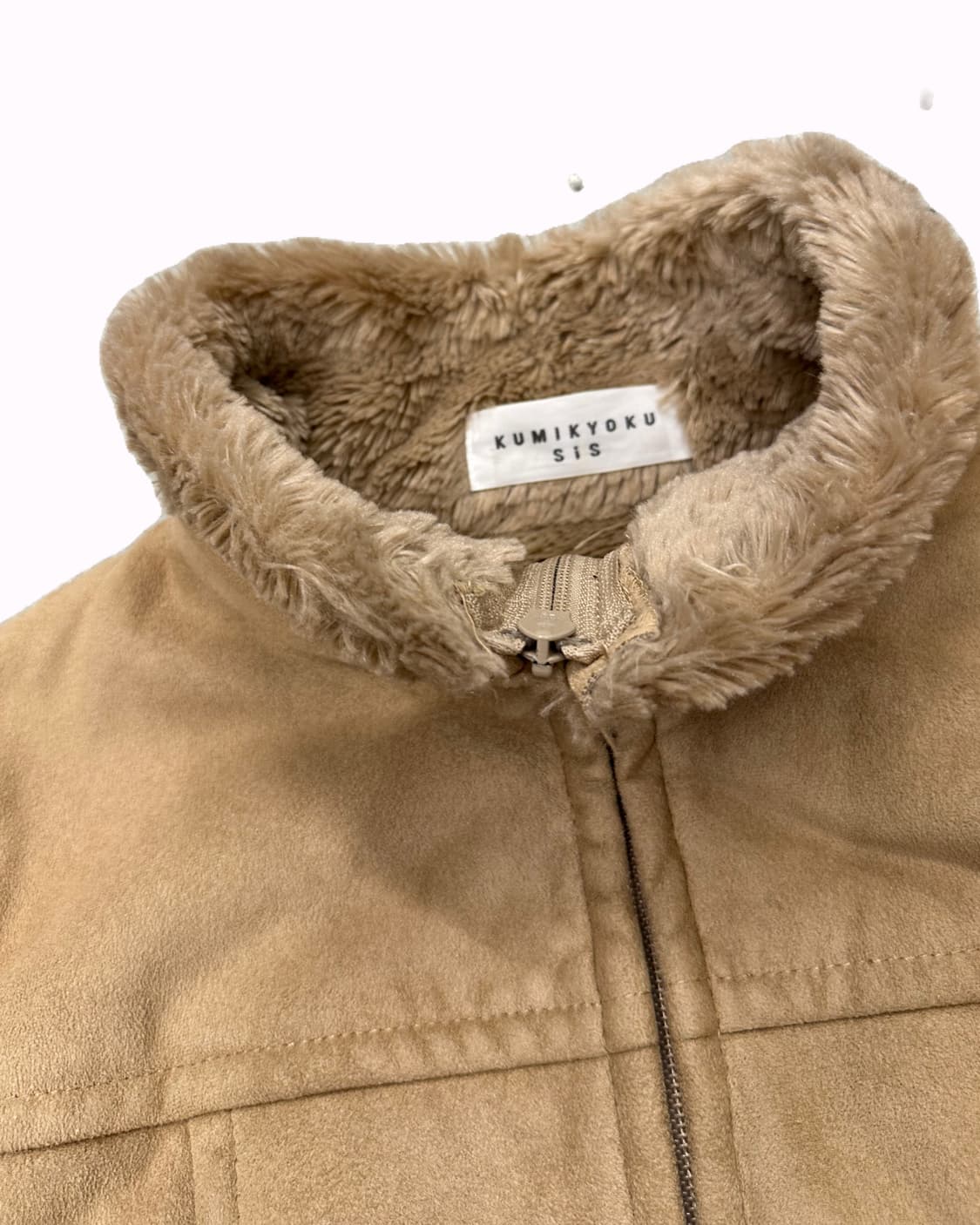 KUMIKYOKU beige fur shearling jacket 상품이미지4