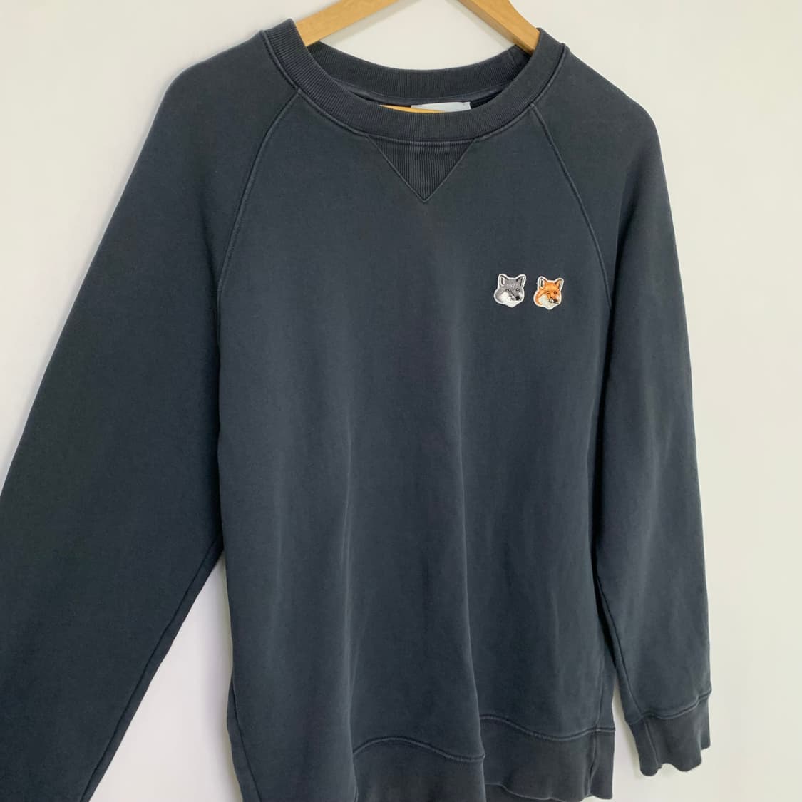 메종키츠네 더블 폭스 블랙 맨투맨 L 남녀공용 빈티지 상품이미지4