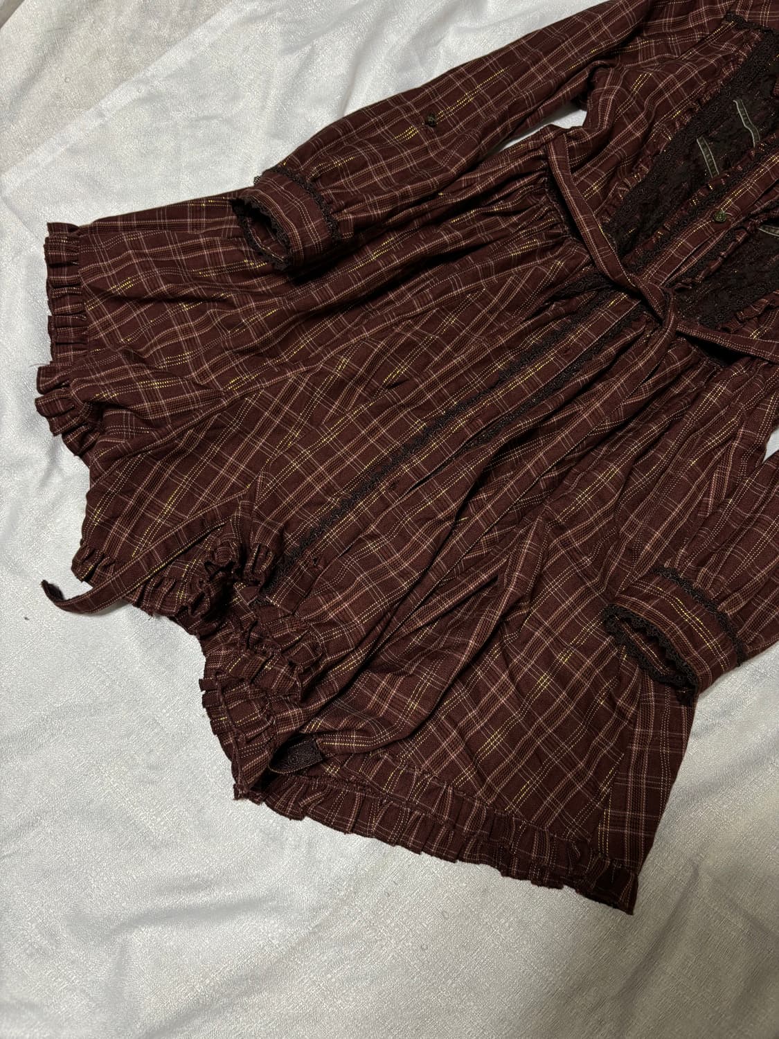 “Axes Femme” Check Dress 상품이미지4