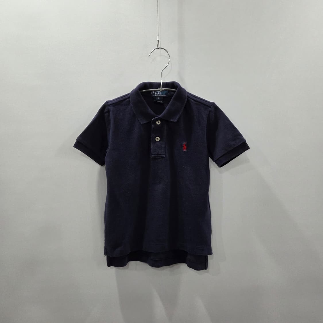 폴로랄프로렌 키즈 피케 카라 반팔티 네이비 4  상품이미지1