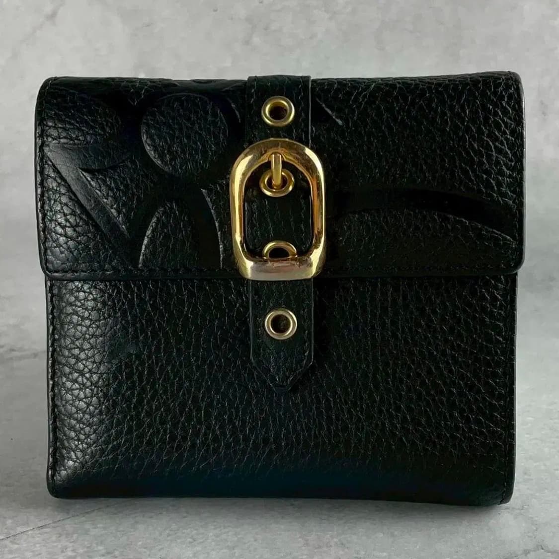 비비안 웨스트우드 트라이 버클 가죽 지갑 상품이미지2