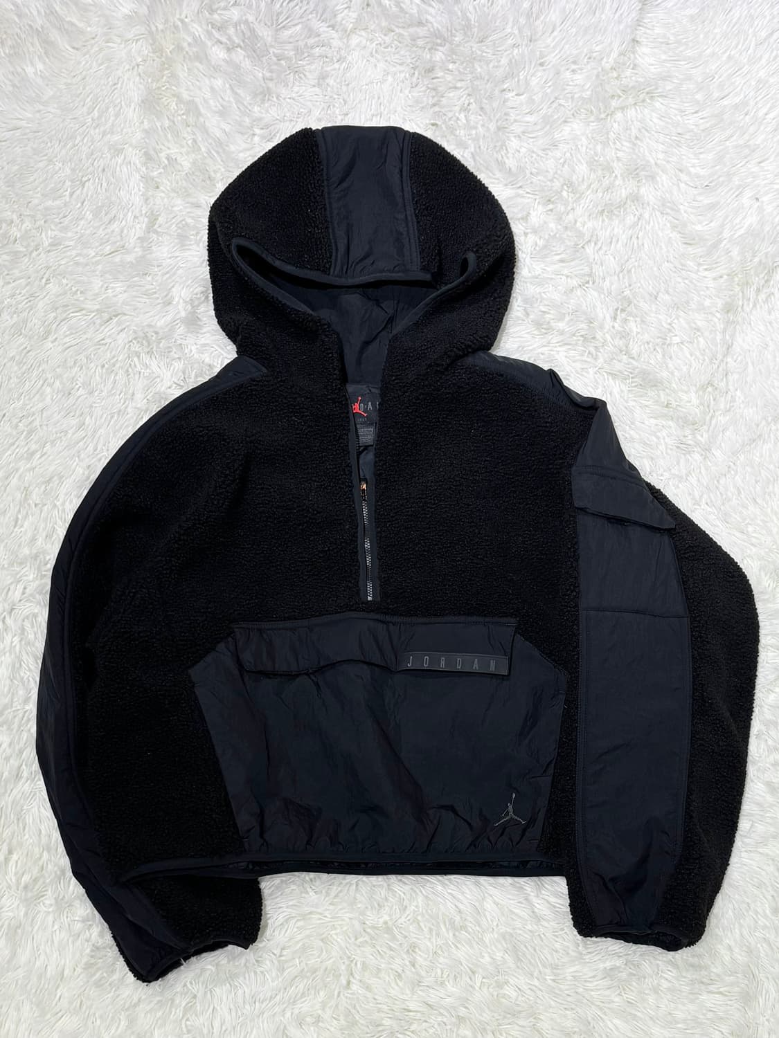 에어조던 블랙 후리스 반집업 상품이미지4
