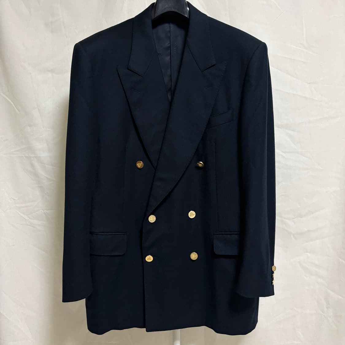 랑방 ITALY MADE 더블 브레스티드 울 금장블레이저 / 네이비,50 상품이미지1