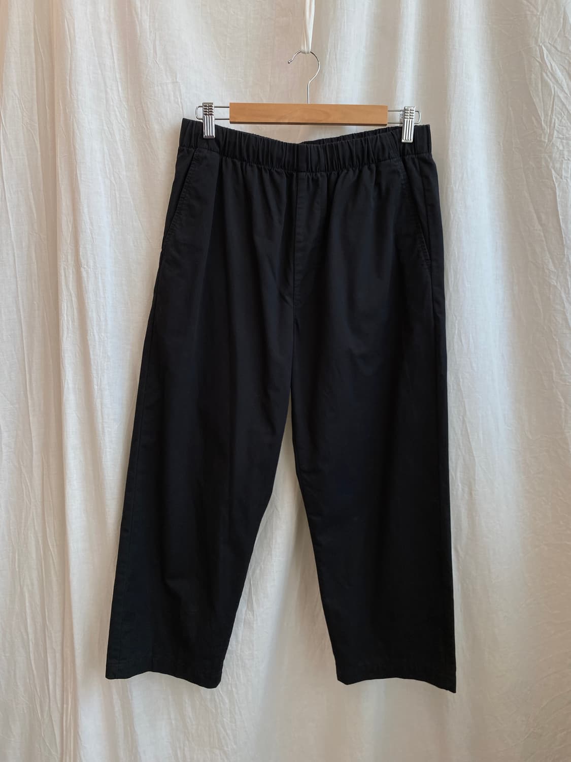 MUJI 블랙 밴딩팬츠(M-L) 상품이미지1