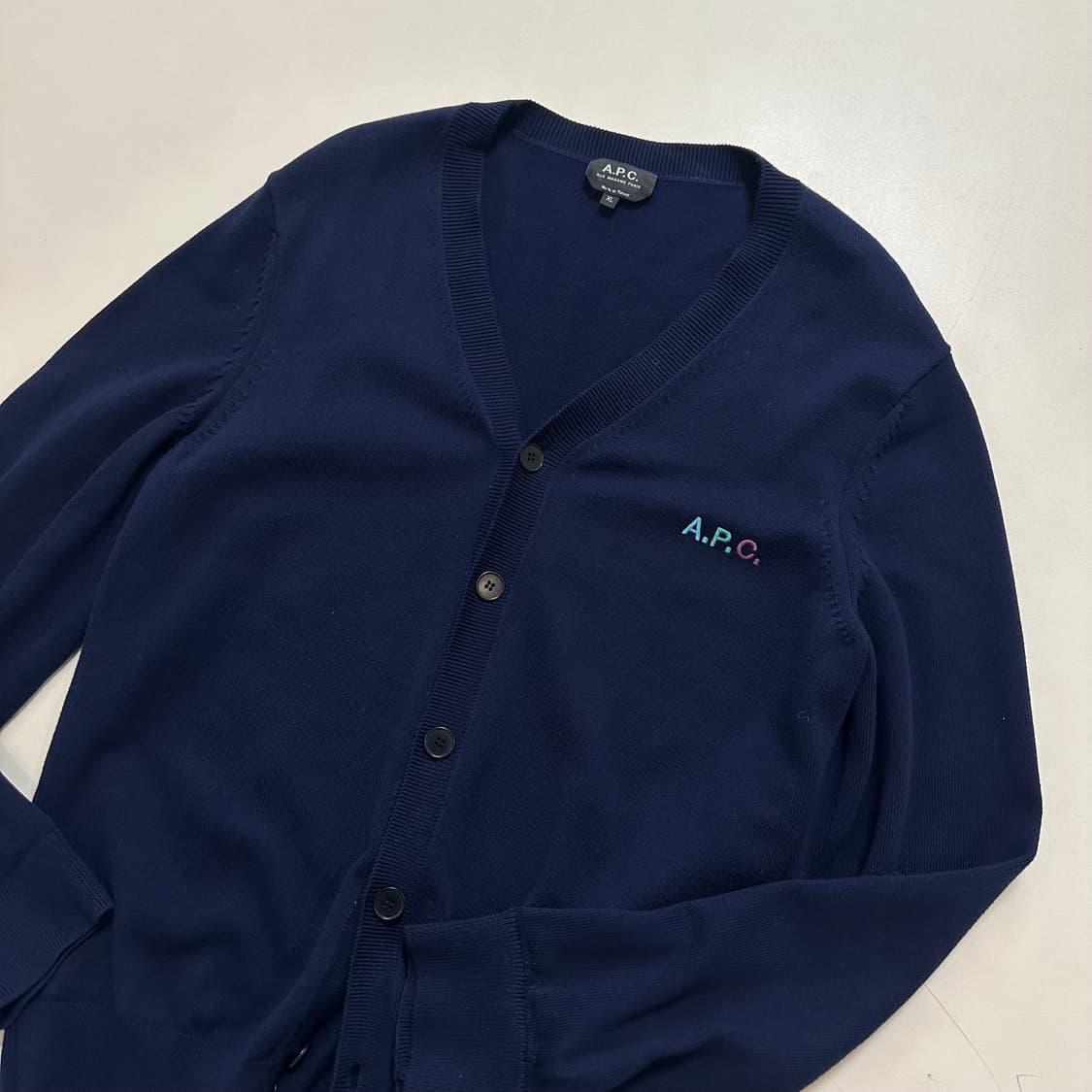 아페쎄 조셉로고 가디건 네이비 상품이미지2