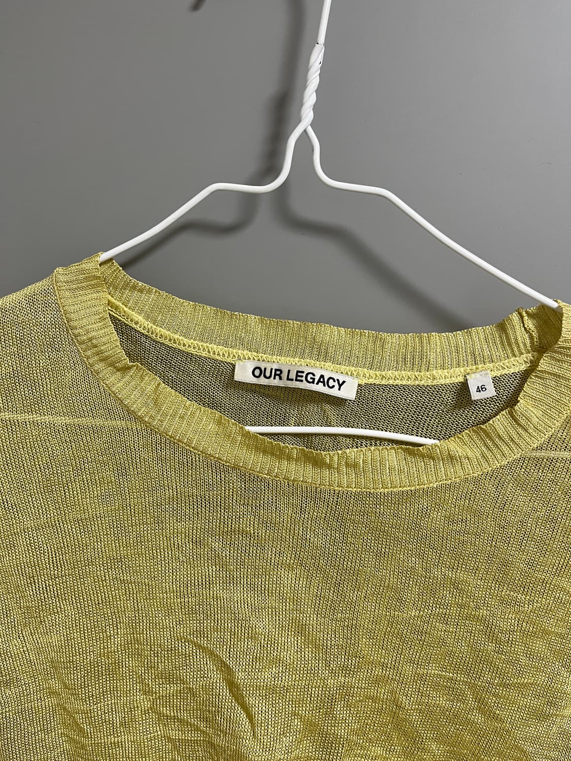 아워레가시 옐로우 쉬어 니트 긴팔티 상품이미지2