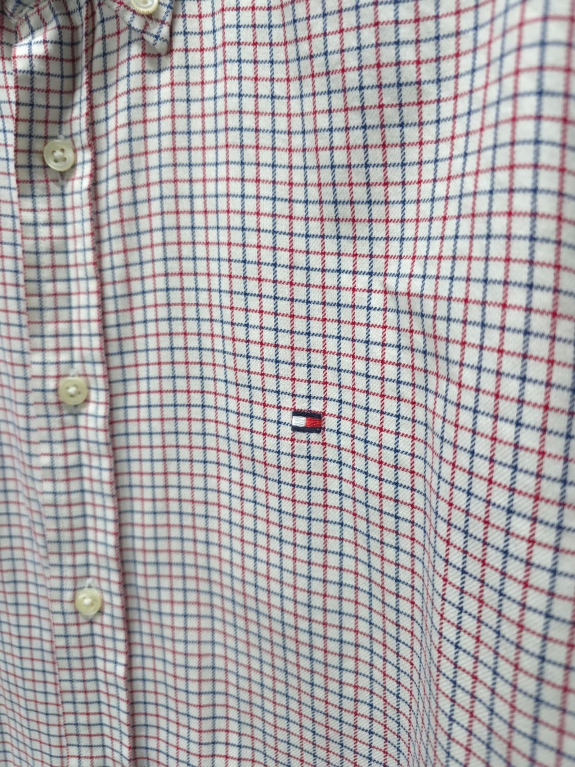 타미힐피거 레드&네이비 체크 봄가을 셔츠 (95~100) 상품이미지2