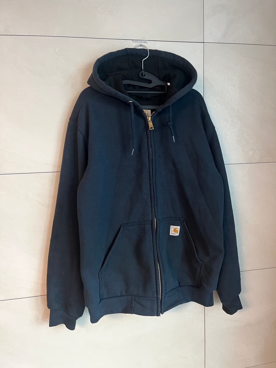 칼하트 미드웨이트 후드집업 네이비 [S] 상품이미지2