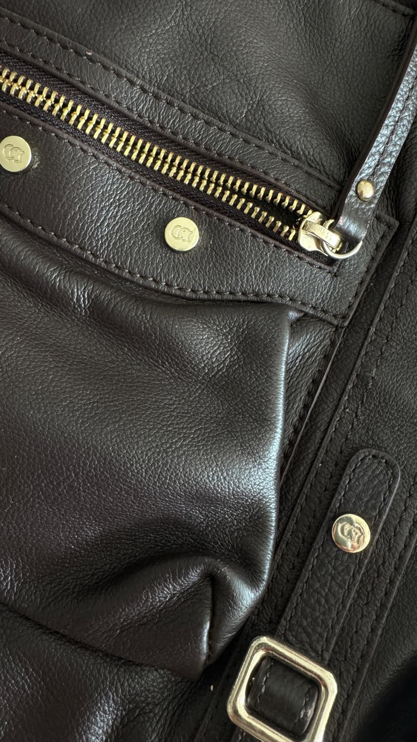 y2k 갸루 빈티지 워싱 가죽 가방 상품이미지3