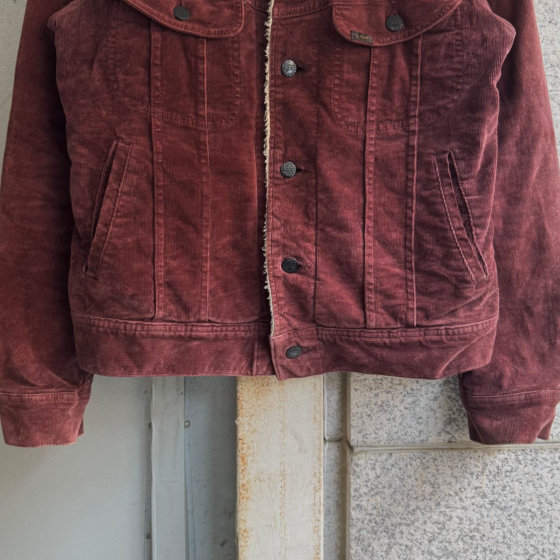 리 로고 코듀로이 쉐르파 트러커 자켓 상품이미지4