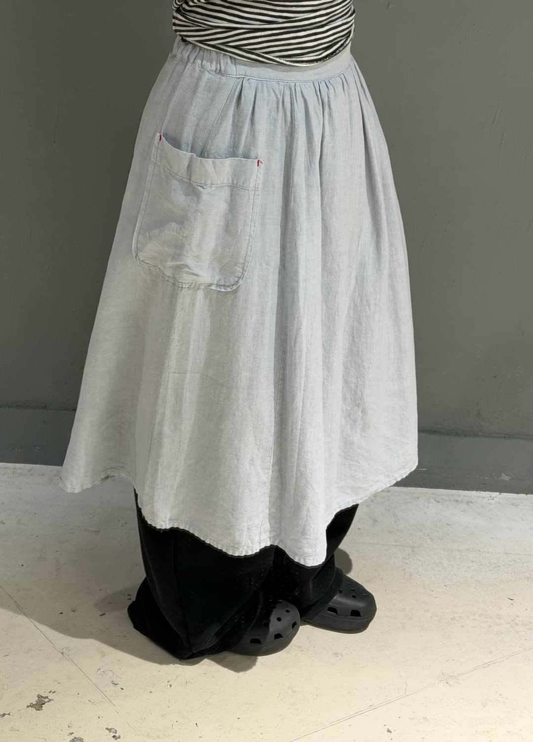 sky blue pocket detail skirt 상품이미지4