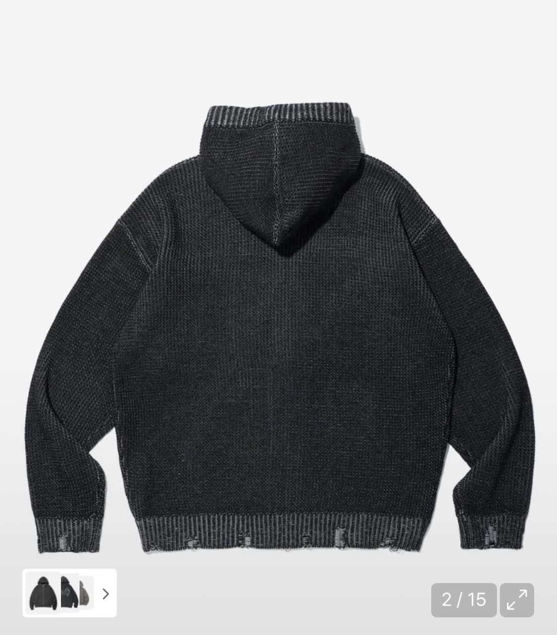 크리틱 니트 후드집업 상품이미지2