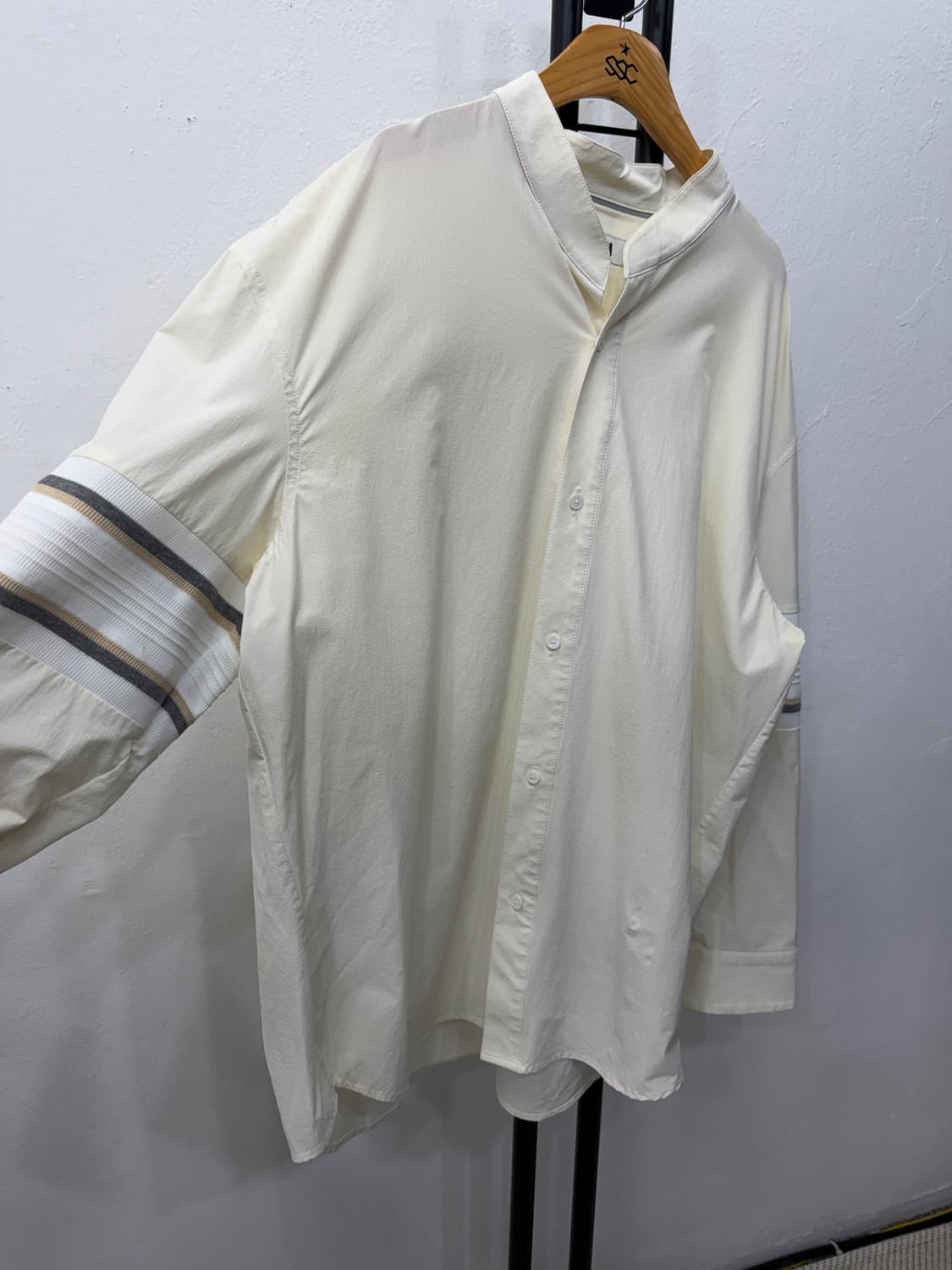 정품) 시스템옴므 한섬 21ss 오버핏 나일론 셔츠남방 95 상품이미지2