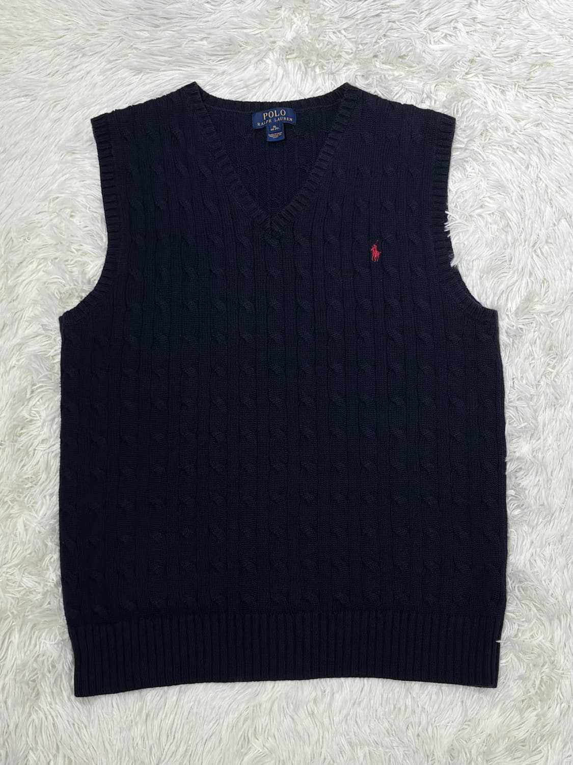 폴로랄프로렌 레드포니 네이비 케이블 니트조끼 상품이미지3