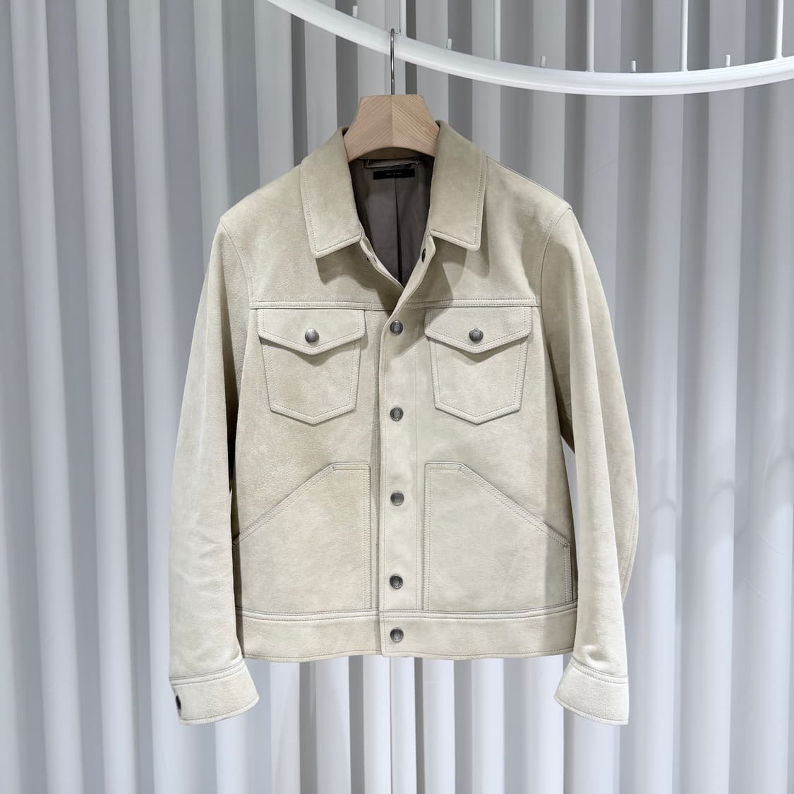 (A+/48) / 톰포드 베이지 버터리 스웨이드 웨스턴 자켓 상품이미지1