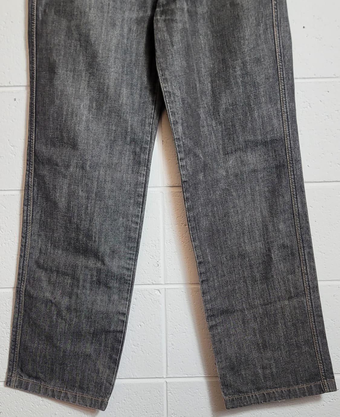 푸부(FUBU, 남여공용) 올드스쿨 흑청(데님) 워싱 바지 판매 상품이미지4