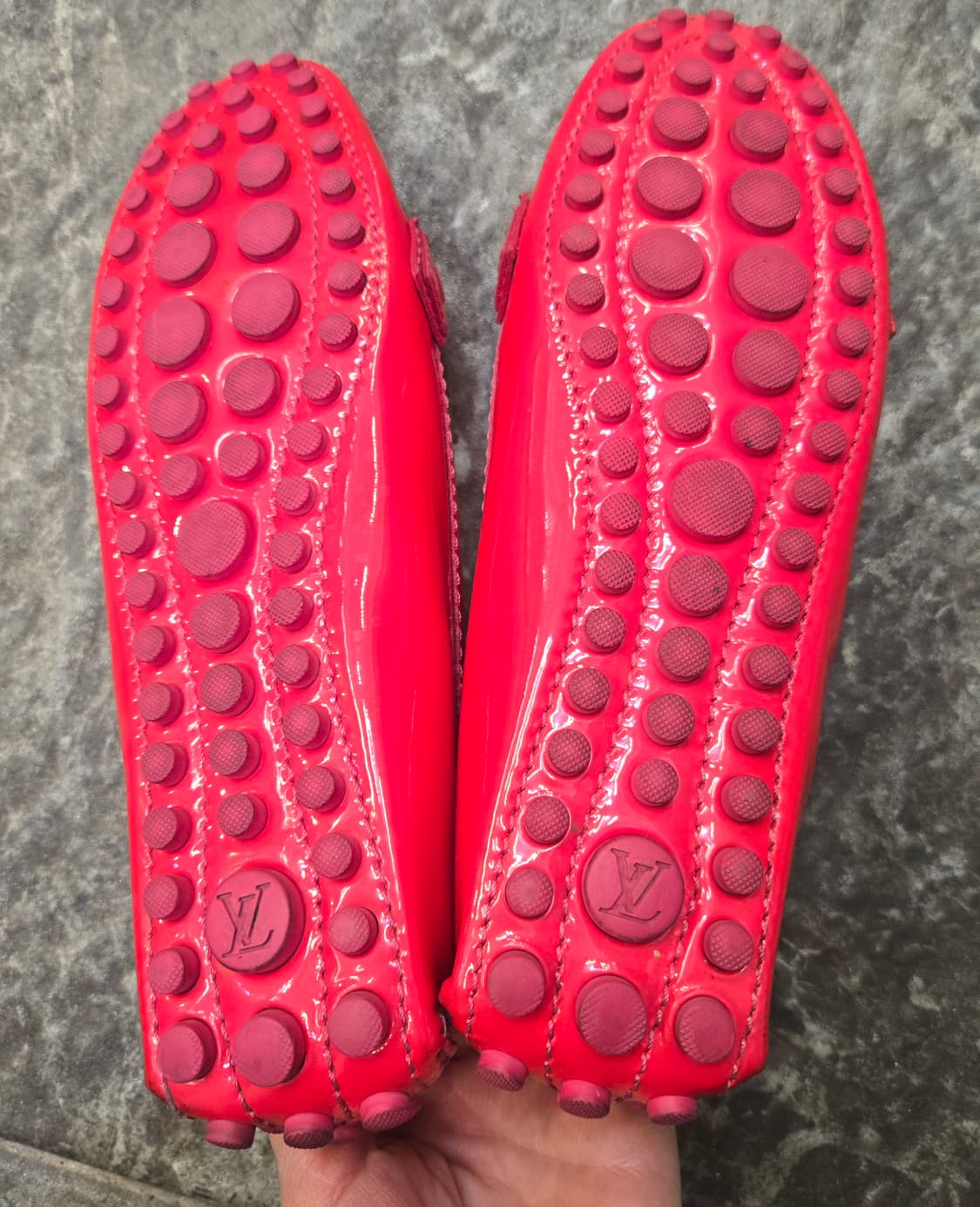 루이비통 (정품)페이턴트 로퍼 핑크여성 상품이미지5