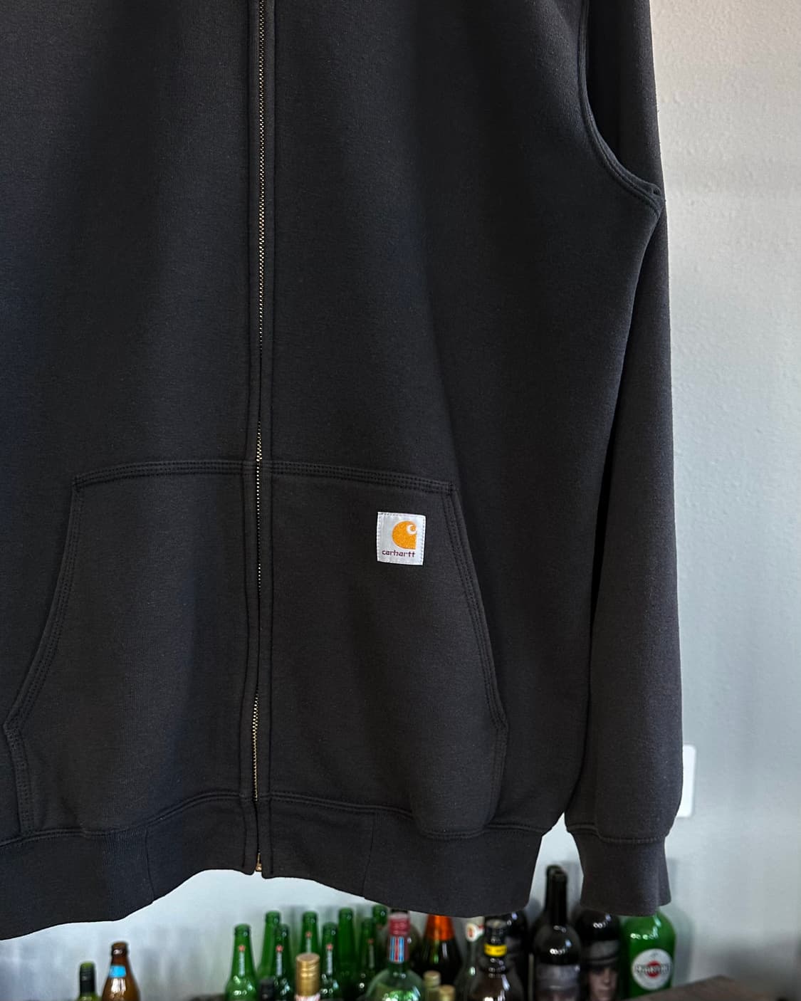 [M-L]칼하트 미드웨이트 블랙 후드집업 상품이미지4