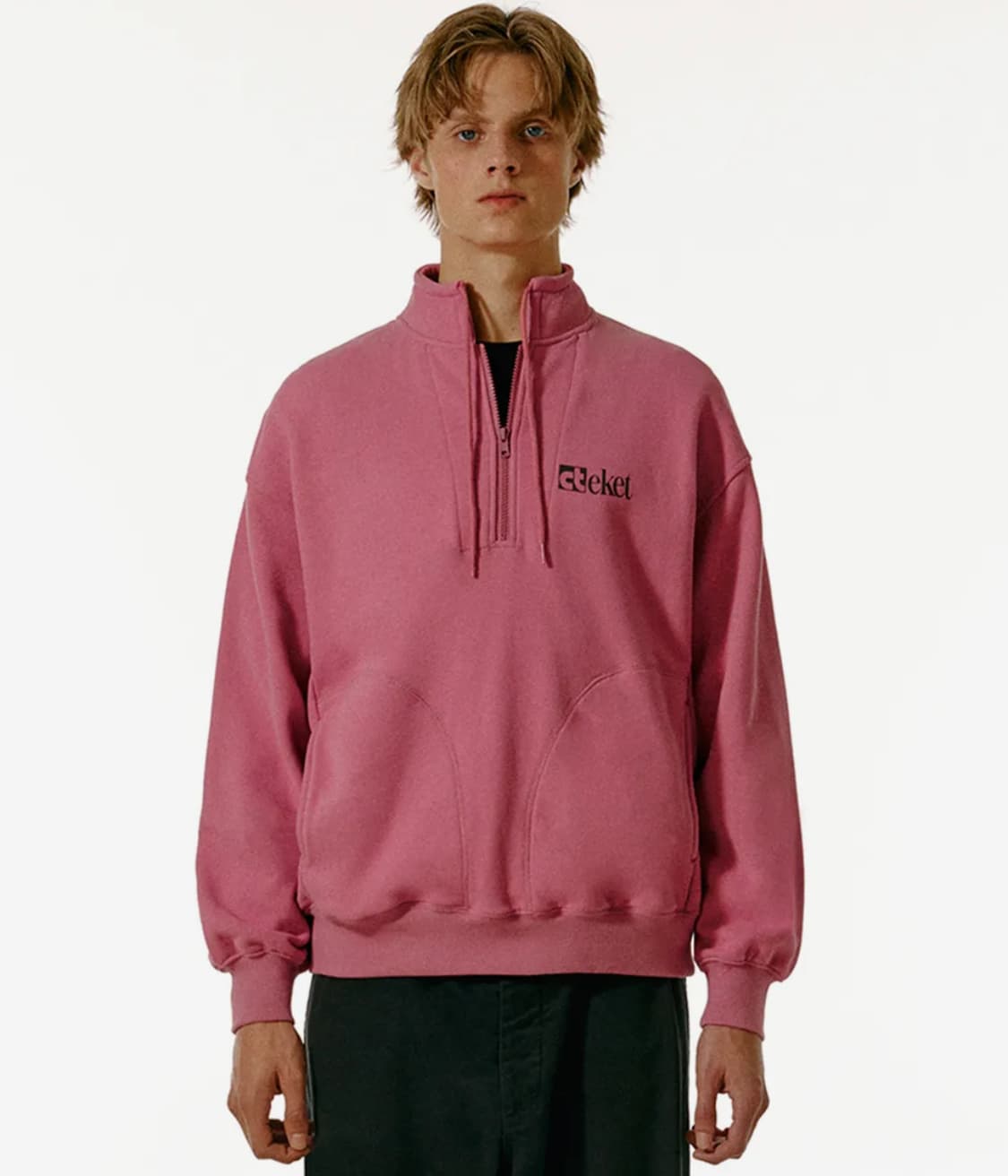 teket 테켓 플랜 하프집업 핑크 L 상품이미지3