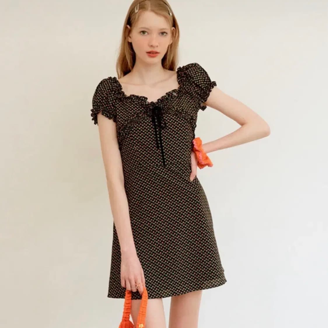 마가린핑거스 크로스 프릴 원피스 상품이미지2