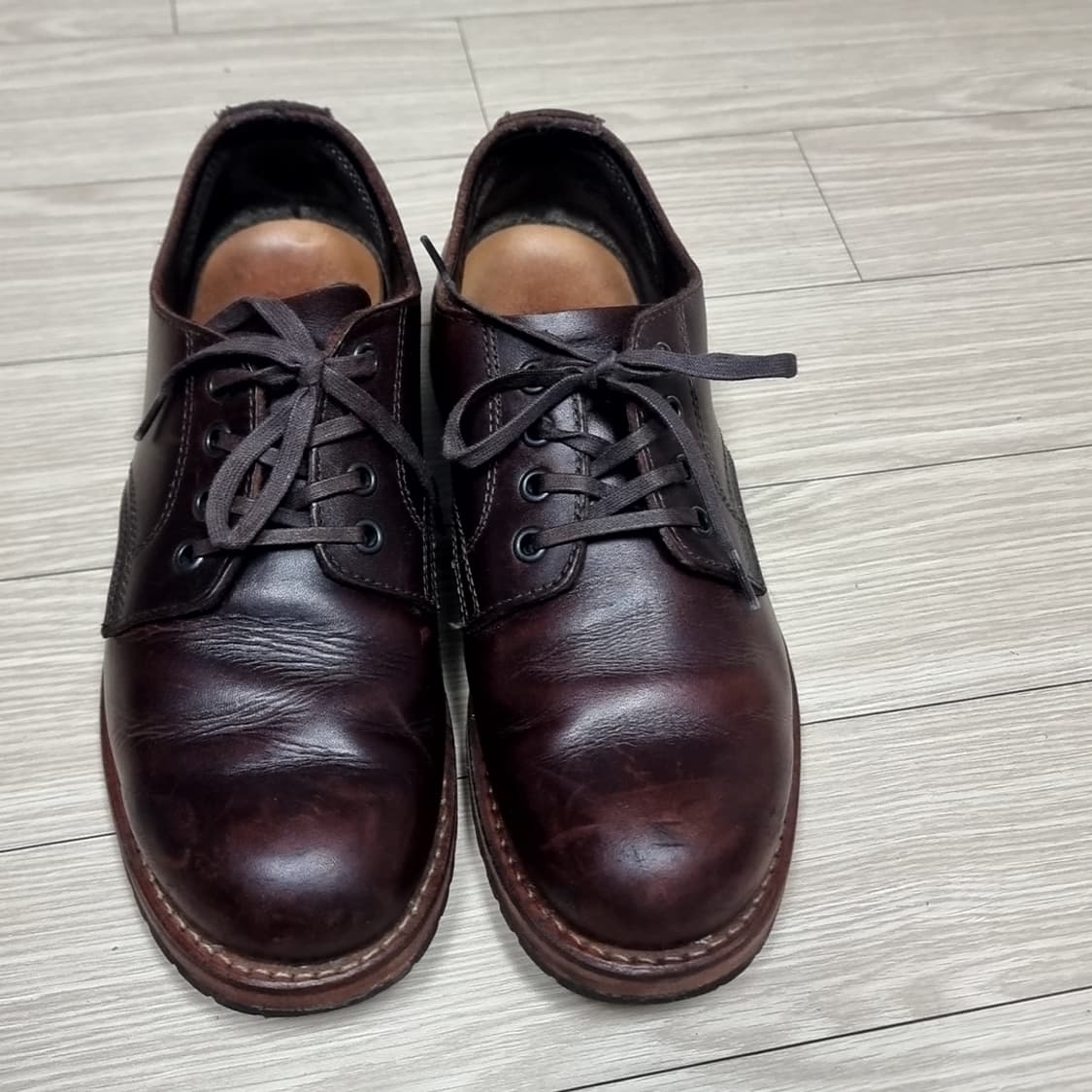호킨스 브라운 가죽 남성 구두 레이스업(255-265) 상품이미지2