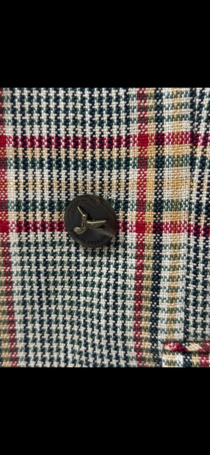 써스데이아일랜드 체크 더블자켓 상품이미지3