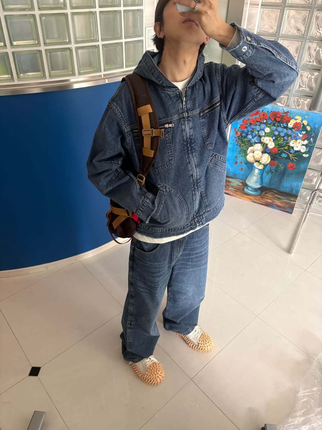 DENIM ZIPUP HOODIE 데님 지퍼 후드티 상품이미지5