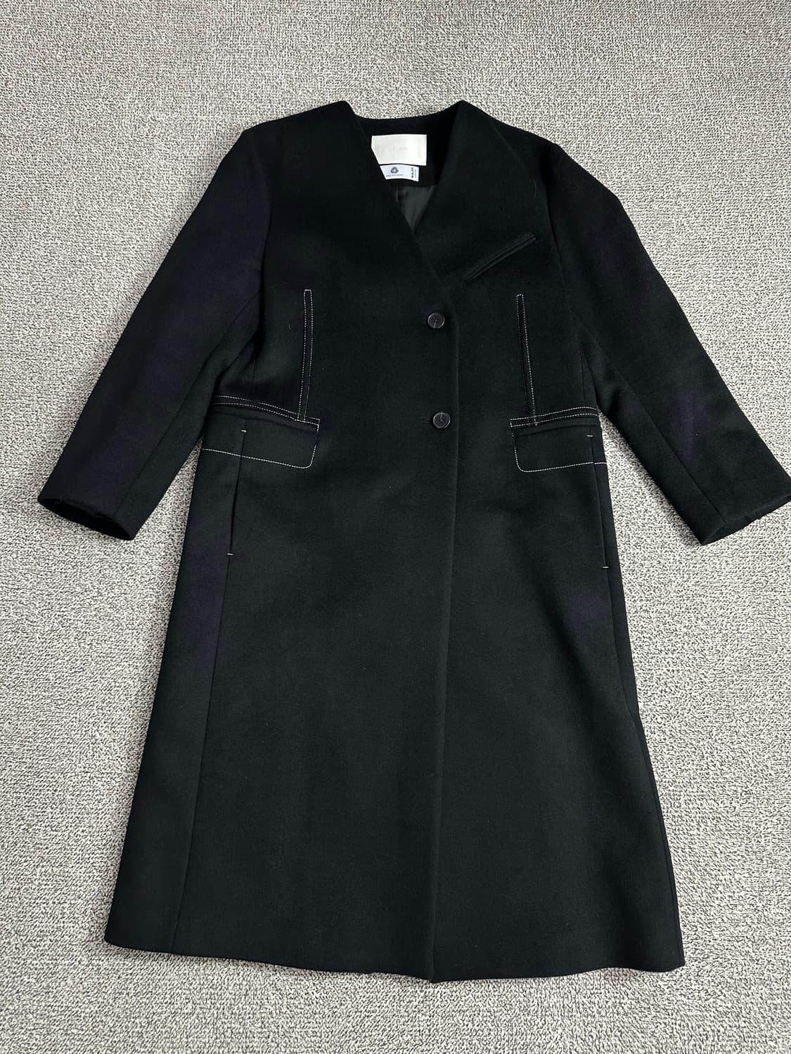 아위 캐시미어 롱코트 상품이미지1