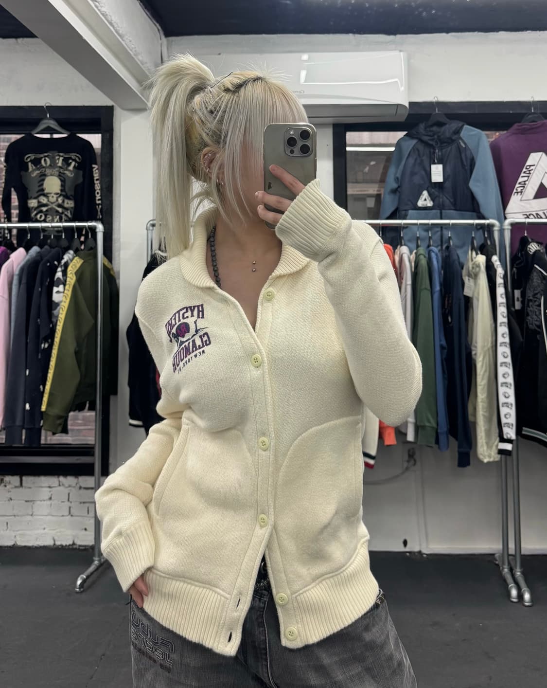 히스테릭 글래머 히스걸 니트 가디건 상품이미지1