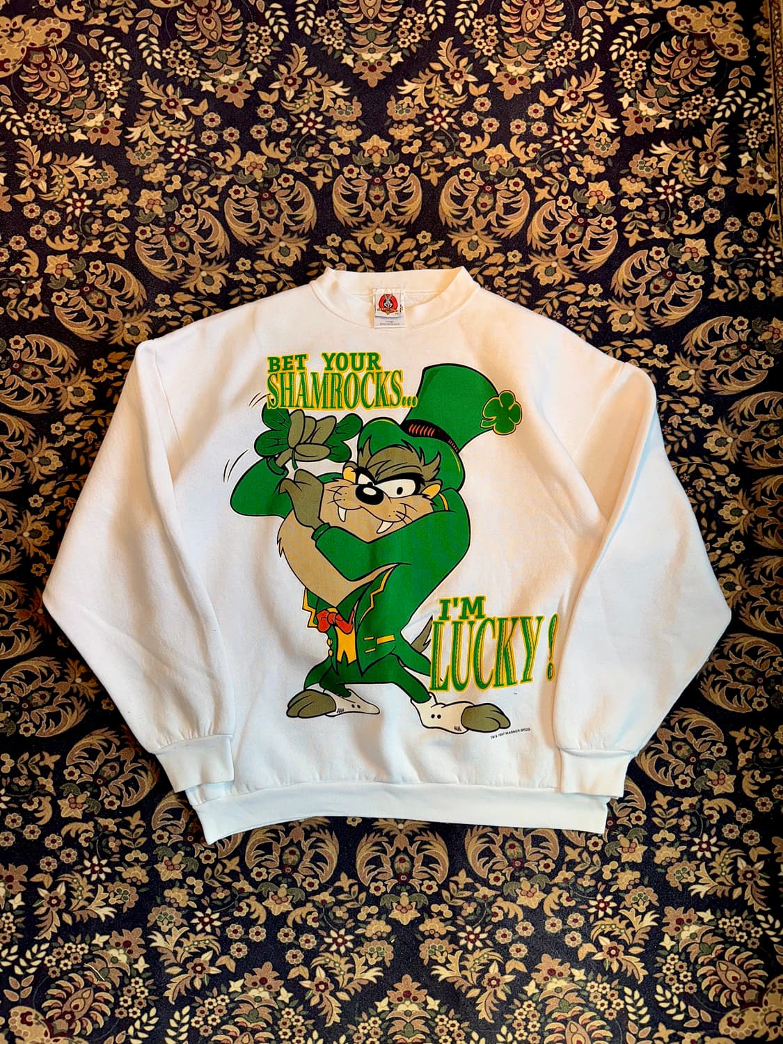 90s 빈티지 툴텍스 워너브라더스 루니툰즈 TEZ 스웻셔츠 상품이미지1